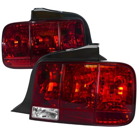 Spec'D Tuning Products - Spec-D 2005-2009 Ford Mustang Sequential Tail Lights (Chrome Housing/Red Lens)