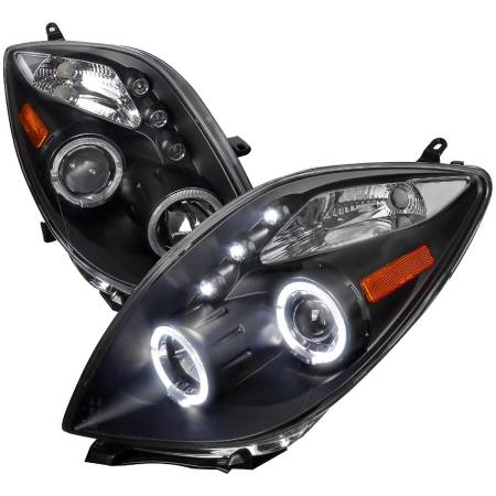 Spec'D Tuning Products - Spec-D 2006-2008 Toyota Yaris Dual Halo Projector Headlights (Matte Black Housing/Clear Lens)