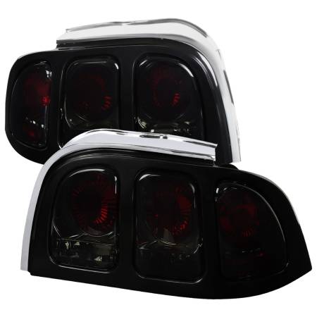 Spec'D Tuning Products - Spec-D 1994-1998 Ford Mustang Tail Lights (Chrome Housing/Smoke Lens)