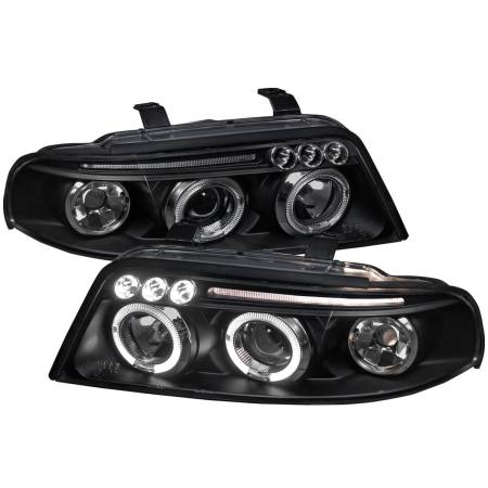 Spec'D Tuning Products - Spec-D 1999-2001 Audi A4/S4 Dual Halo Projector Headlights (Matte Black Housing/Clear Lens)