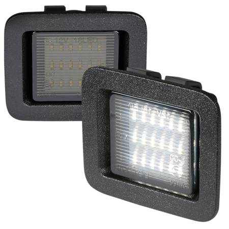 Spec'D Tuning Products - Spec-D 2015-2019 Ford F-150 Rear LED License Plate Lights (Glossy Black Housing/Smoke Lens)