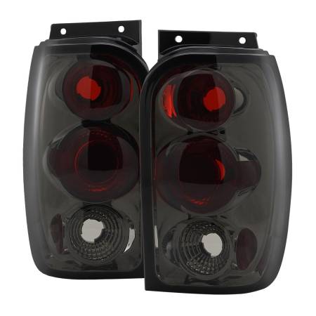 Spec'D Tuning Products - Spec-D 1998-2001 Ford Explorer Mercury Mountaineer Tail Lights (Chrome Housing/Smoke Lens)