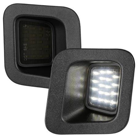 Spec'D Tuning Products - Spec-D 2003-2018 Dodge RAM 1500 2500 3500 / 2019-2021 RAM 1500 Classic Rear LED License Plate Lights (Glossy Black Housing/Smoke Lens)