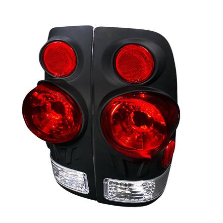 Spec'D Tuning Products - Spec-D 1997-2007 Ford F-150/F-250/F-350/F-450/F-550 Retro Style Tail Lights (Matte Black Housing/Clear Lens)