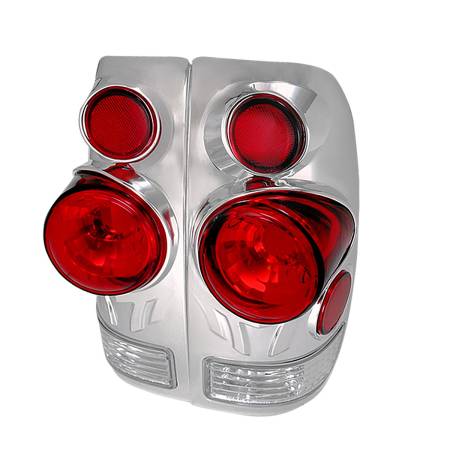 Spec'D Tuning Products - Spec-D 1997-2007 Ford F-150/F-250/F-350/F-450/F-550 Retro Style Tail Lights (Chrome Housing/Clear Lens)