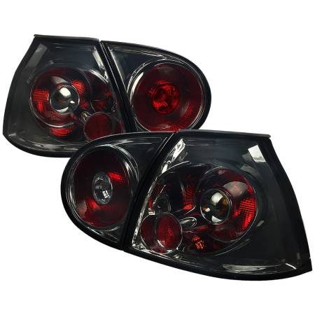 Spec'D Tuning Products - Spec-D 2006-2009 Volkswagen Golf GTI Mk5/Rabbit/R32 Tail Lights (Chrome Housing/Smoke Lens)