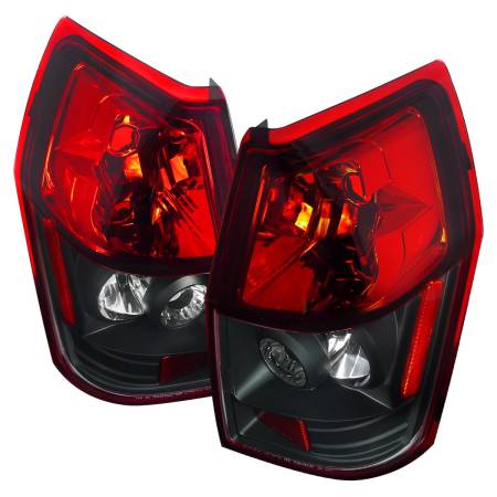 Spec'D Tuning Products - Spec-D 2005-2008 Dodge Magnum Tail Lights (Matte Black Housing/Red Clear Lens)