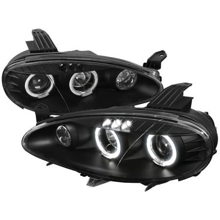Spec'D Tuning Products - Spec-D 2001-2005 Mazda Miata MX-5 Dual Halo Projector Headlights (Matte Black Housing/Clear Lens)