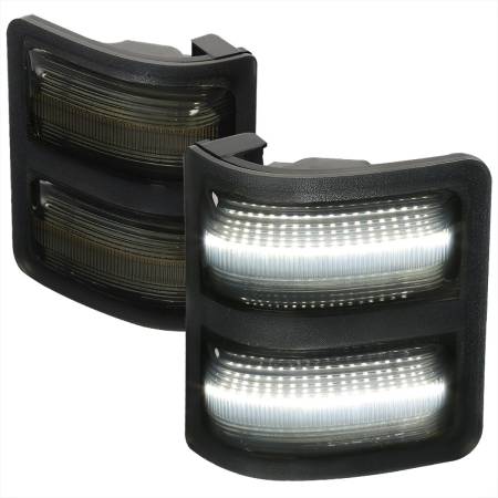 Spec'D Tuning Products - Spec-D 2008-2016 Ford F-250/F-350/F-450/F-550 LED Towing Side Mirror Lights (Chrome Housing/Smoke Lens)