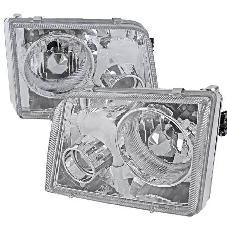 Spec'D Tuning Products - Spec-D 1993-1997 Ford Ranger Headlights w/ Integrated H3 Projector Fog Light (Chrome Housing/Clear Lens)
