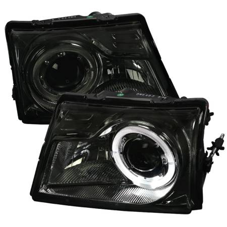 Spec'D Tuning Products - Spec-D 1998-2000 Ford Ranger Halo Projector Headlights (Chrome Housing/Smoke Lens)