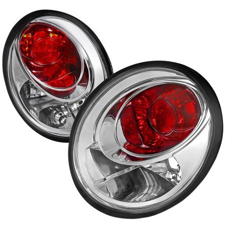 Spec'D Tuning Products - Spec-D 1998-2005 Volkswagen Beetle Tail Lights (Chrome Housing/Clear Lens)