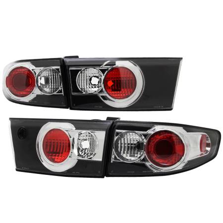 Spec'D Tuning Products - Spec-D 2003-2005 Honda Accord Sedan Tail Lights (Matte Black Housing/Clear Lens)