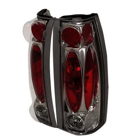 Spec'D Tuning Products - Spec-D 1988-2000 Chevrolet C/K C10/Silverado/Tahoe/Suburban GMC Sierra/Jimmy/Yukon Tail Lights (Chrome Housing/Smoke Lens)