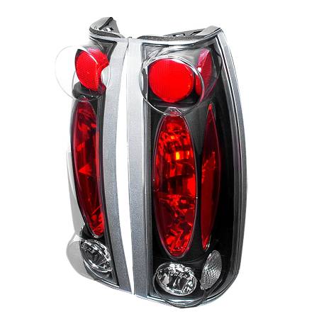 Spec'D Tuning Products - Spec-D 1988-2000 Chevrolet C/K C10/Silverado/Tahoe/Suburban GMC Sierra/Jimmy/Yukon Tail Lights (Matte Black Housing/Clear Lens)