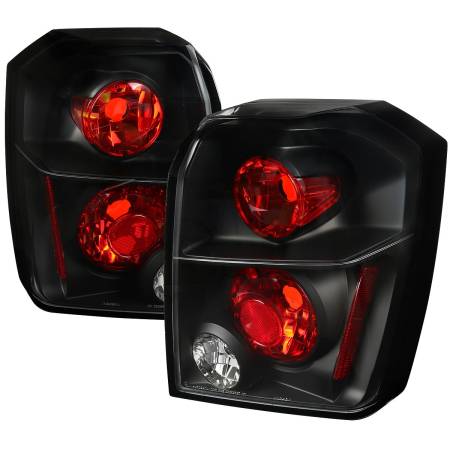 Spec'D Tuning Products - Spec-D 2007-2012 Dodge Caliber Tail Lights (Matte Black Housing/Clear Lens)