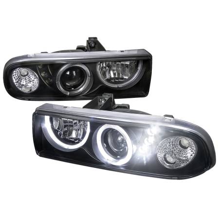 Spec'D Tuning Products - Spec-D 1998-2004 Chevrolet S10 Dual Halo Projector Headlights (Matte Black Housing/Clear Lens)