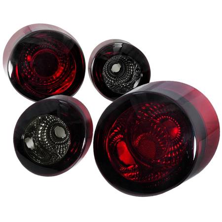 Spec'D Tuning Products - Spec-D 2005-2010 Chevrolet Cobalt Coupe Tail Lights & Trunk Reverse Lights (Chrome Housing/Red Smoke Lens)