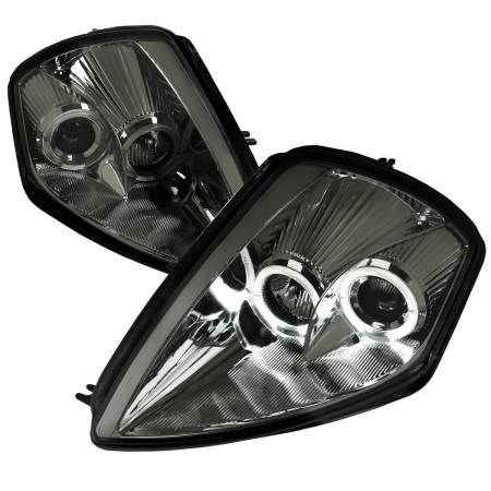Spec'D Tuning Products - Spec-D 2000-2005 Mitsubishi Eclipse Dual Halo Projector Headlights (Chrome Housing/Smoke Lens)