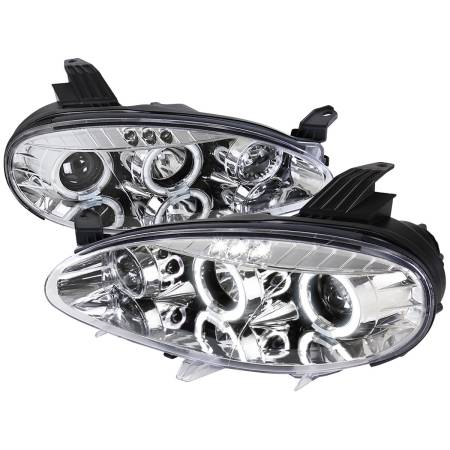 Spec'D Tuning Products - Spec-D 2001-2005 Mazda Miata MX-5 Dual Halo Projector Headlights (Chrome Housing/Clear Lens)