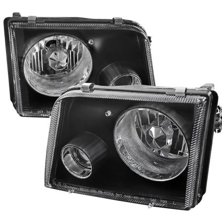 Spec'D Tuning Products - Spec-D 1993-1997 Ford Ranger Headlights w/ Integrated H3 Projector Fog Light (Matte Black Housing/Clear Lens)