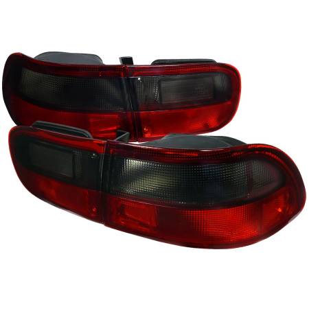 Spec'D Tuning Products - Spec-D 1992-1995 Honda Civic Tail Lights (Chrome Housing/Red Smoke Lens)