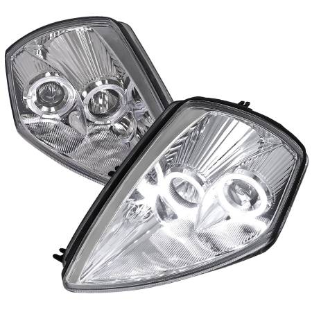 Spec'D Tuning Products - Spec-D 2000-2005 Mitsubishi Eclipse Dual Halo Projector Headlights (Chrome Housing/Clear Lens)