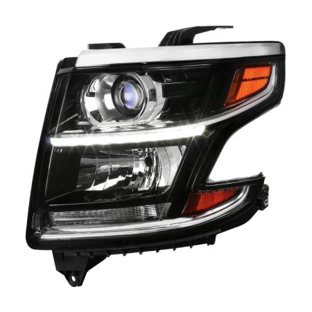 Spec'D Tuning Products - Spec-D 2015-2020 Chevrolet Tahoe Suburban/ 2016-2019 Suburban 3500HD LED Light Strip Projector Headlight - Driver Side Only (Matte Black Housing/Clear Lens)