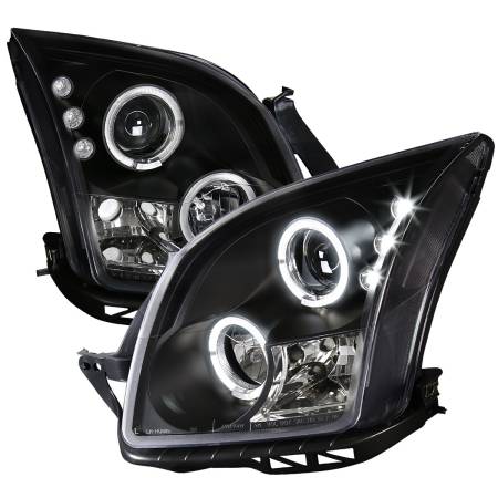 Spec'D Tuning Products - Spec-D 2006-2009 Ford Fusion Dual Halo Projector Headlights (Matte Black Housing/Clear Lens)