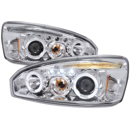 Spec'D Tuning Products - Spec-D 2004-2007 Chevrolet Malibu Dual Halo Projector Headlights (Chrome Housing/Clear Lens)