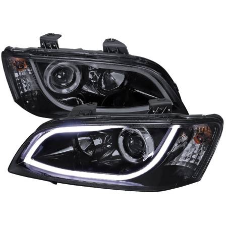 Spec'D Tuning Products - Spec-D 2008-2009 Pontiac G8 LED Bar Projector Headlights (Glossy Black Housing/Smoke Lens)