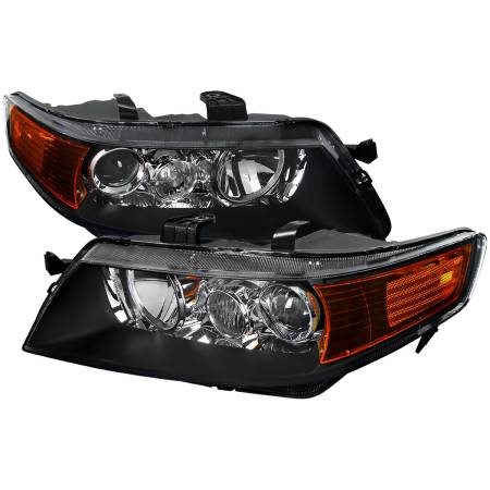 Spec'D Tuning Products - Spec-D 2004-2005 Acura TSX Projector Headlights (Matte Black Housing/Clear Lens)