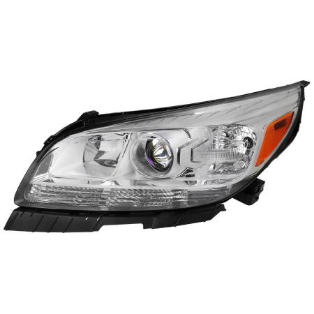 Spec'D Tuning Products - Spec-D 2013-2015 Chevrolet Malibu/ 2016 Malibu Limited Clear Lens Projector Headlight w/ Amber Reflector - Driver Side Only