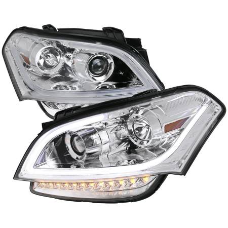Spec'D Tuning Products - Spec-D 2010-2011 Kia Soul Projector Headlights w/ LED Light Bar & LED Turn Signal Lights (Chrome Housing/Clear Lens)