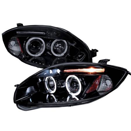 Spec'D Tuning Products - Spec-D 2006-2011 Mitsubishi Eclipse Dual Halo Projector Headlights (Glossy Black Housing/Smoke Lens)