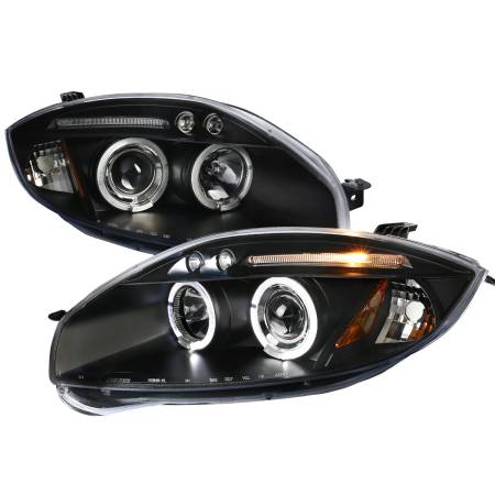 Spec'D Tuning Products - Spec-D 2006-2011 Mitsubishi Eclipse Dual Halo Projector Headlights (Matte Black Housing/Clear Lens)