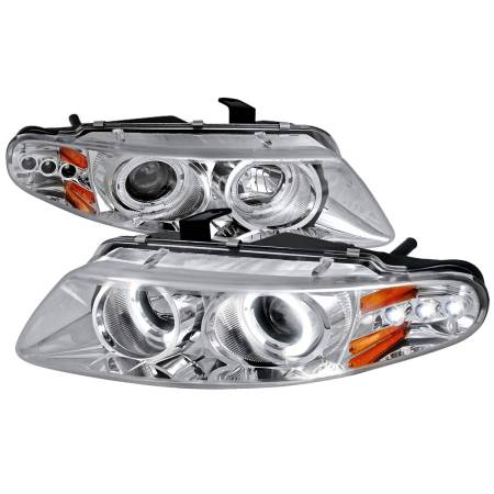 Spec'D Tuning Products - Spec-D 1997-2000 Dodge Avenger Chrysler Sebring Coupe Dual Halo Projector Headlights (Chrome Housing/Clear Lens)