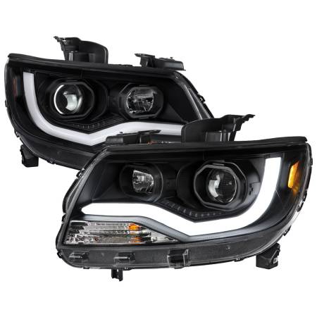 Spec'D Tuning Products - Spec-D 2015-2021 Chevrolet Colorado LED Bar Projector Headlights (Matte Black Housing/Clear Lens)