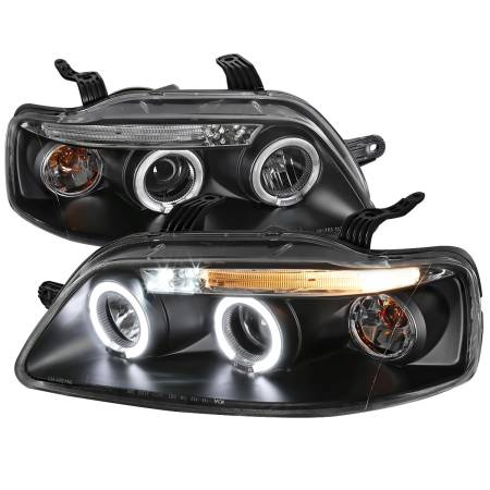 Spec'D Tuning Products - Spec-D 2004-2008 Chevrolet Aveo Dual Halo Projector Headlights (Matte Black Housing/Clear Lens)