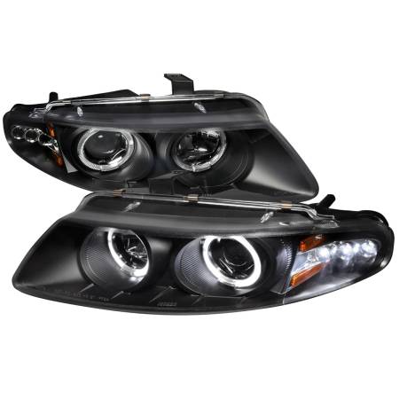 Spec'D Tuning Products - Spec-D 1997-2000 Dodge Avenger Chrysler Sebring Coupe Dual Halo Projector Headlights (Matte Black Housing/Clear Lens)