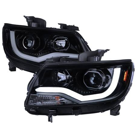 Spec'D Tuning Products - Spec-D 2015-2021 Chevrolet Colorado LED Bar Projector Headlights (Glossy Black Housing/Smoke Lens)
