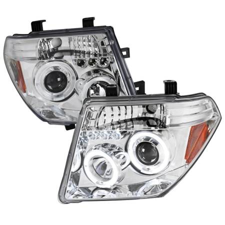 Spec'D Tuning Products - Spec-D 2005-2007 Nissan Pathfinder/ 2005-2008 Frontier Dual Halo Projector Headlights (Chrome Housing/Clear Lens)