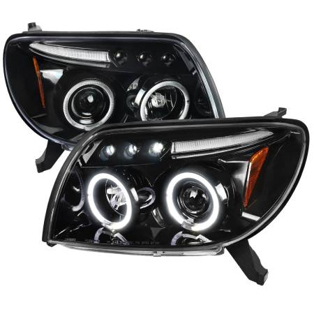 Spec'D Tuning Products - Spec-D 2003-2005 Toyota 4Runner Dual Halo Projector Headlights (Jet Black Housing/Clear Lens)