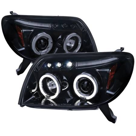 Spec'D Tuning Products - Spec-D 2003-2005 Toyota 4Runner Dual Halo Projector Headlights (Glossy Black Housing/Smoke Lens)