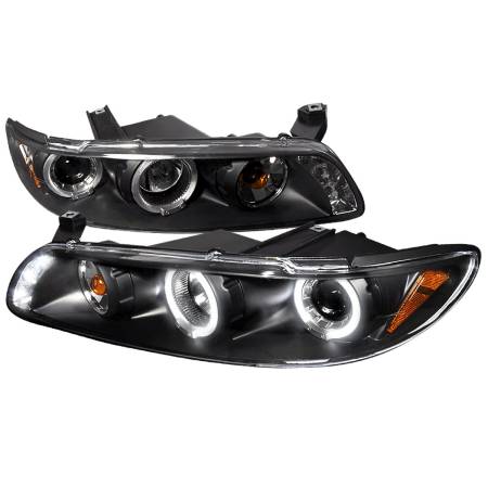 Spec'D Tuning Products - Spec-D 1997-2003 Pontiac Grand Prix Dual Halo Projector Headlights (Matte Black Housing/Clear Lens)