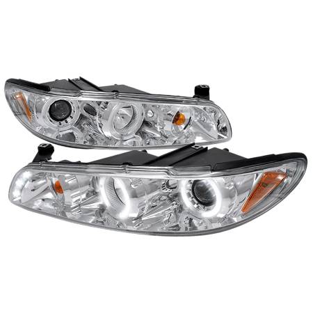 Spec'D Tuning Products - Spec-D 1997-2003 Pontiac Grand Prix Dual Halo Projector Headlights (Chrome Housing/Clear Lens)