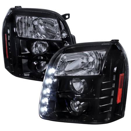 Spec'D Tuning Products - Spec-D 2007-2014 GMC Yukon/Yukon XL Projector Headlights (Glossy Black Housing/Smoke Lens)