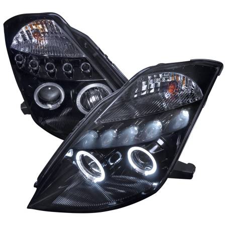 Spec'D Tuning Products - Spec-D 2003-2005 Nissan 350Z Dual Halo Projector Headlights (Glossy Black Housing/Smoke Lens)