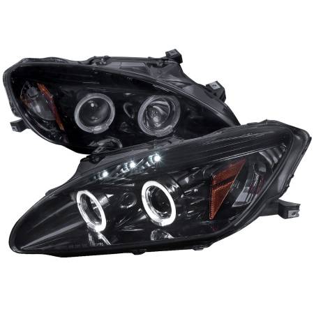 Spec'D Tuning Products - Spec-D 2000-2003 Honda S2000 AP1 Dual Halo Projector Headlights (Glossy Black Housing/Smoke Lens)