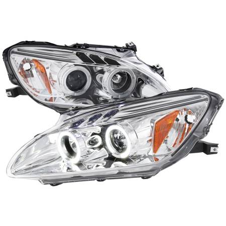 Spec'D Tuning Products - Spec-D 2004-2009 Honda S2000 AP2 Dual Halo Projector Headlights (Chrome Housing/Clear Lens)